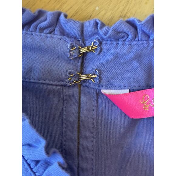 Lilly Pulitzer Pastel Halter Top Purple Tank Sleeveless Ruffles Easter Jerrica S - Picture 5 of 12